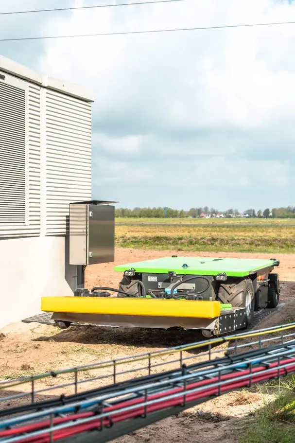 Inductie opladen maairobot zonnepark docking | Vector Machines