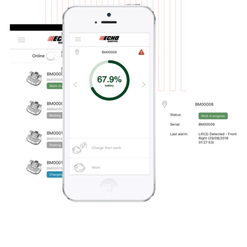 App Echo TM-850 | Maairobot Sportveld via App Bedienen | Vector Machines